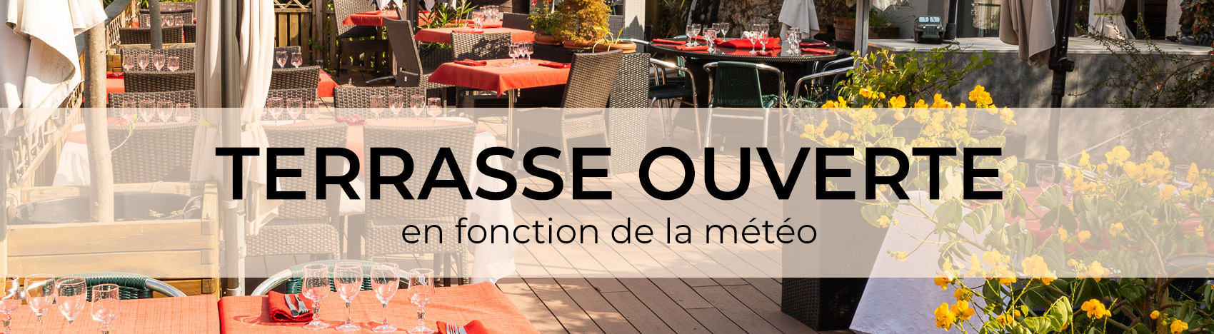 Terrasse ouverte en fonction de la météo